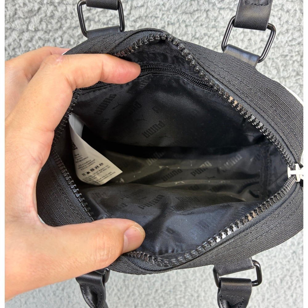 Puma Mini Grip Crossbody Bag Womens Black White Y2K Athleisure Purse - Picture 7 of 11